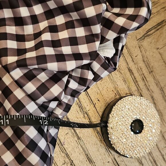 Black and White Gingham Bikini Set Size 10 - Picture 4 of 9